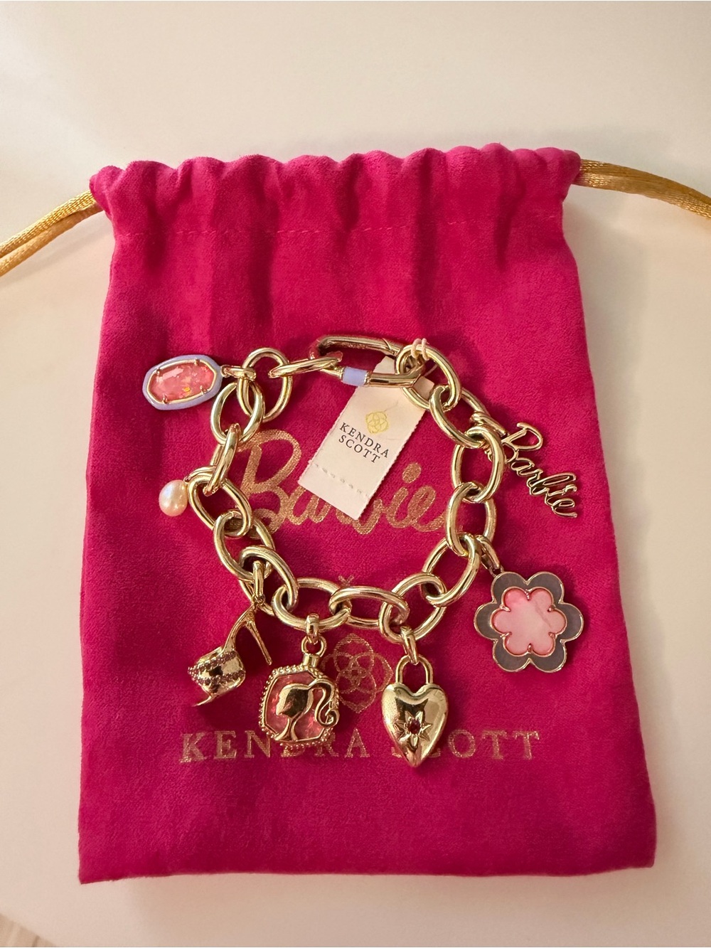 NWT RARE Kendra Scott Barbie Charm Bracelet
